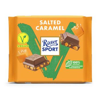 Čokoláda vegan se slaným karamelem 100 g   RITTER SPORT