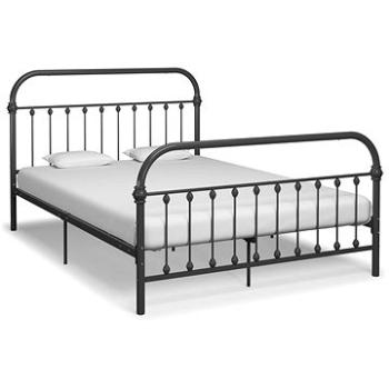 Rám postele šedý kov 120x200 cm (284506)