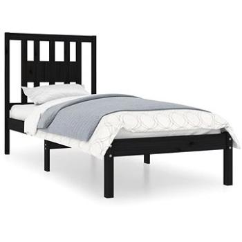 Rám postele černý masivní dřevo 75 × 190 cm Small Single, 3104027 (3104027)