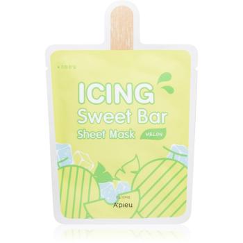 A´pieu Icing Sweet Bar Mask Melon zklidňující plátýnková maska 21 g