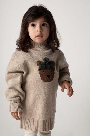 Kojenecký vlněný svetr Donsje Denn Merino Wool Sweater Bear béžová barva, 4083501