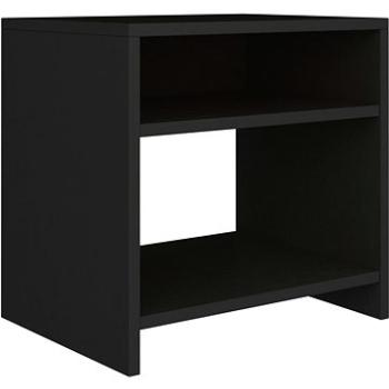 Noční stolek černý 40 × 30 × 40 cm dřevotříska (800011)