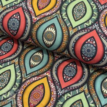 Úplet VISCOSE LYCRA HEAVY Vintage A digital print