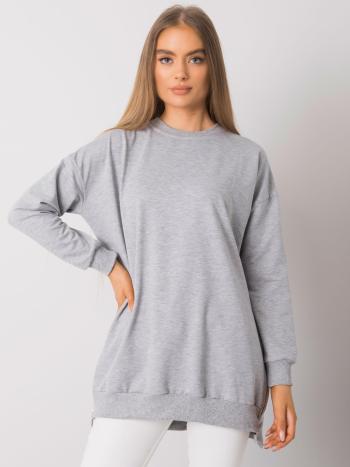 SVĚTLE ŠEDÁ DÁMSKÁ TUNIKA SE ZIPY RV-TU-7187.26-GRAY Velikost: L/XL