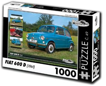 RETRO-AUTA Puzzle č. 49 Fiat 600 D (1964) 1000 dílků