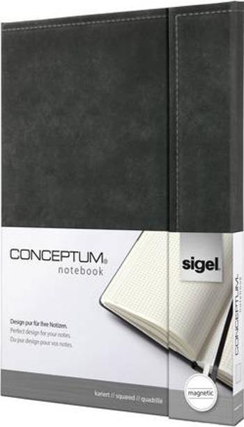 Sigel CONCEPTUM® CO608 poznámková kniha čtverečkovaný tmavě šedá Počet listů: 97 A4