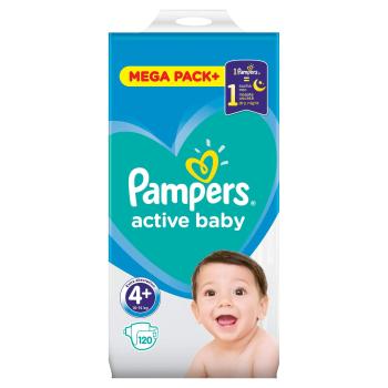 Pampers Active Baby noční Velikost 4, 120 ks
