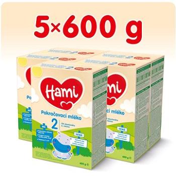 Hami Pokračovací kojenecké mléko 6m+ (5× 600 g) (5900852050626)