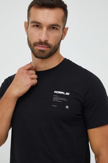 Bavlněné tričko 4F černá barva, s potiskem