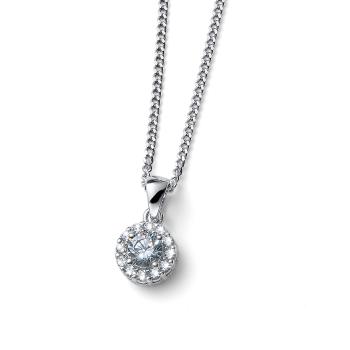 Oliver Weber Třpytivý stříbrný náhrdelník s kubickou zirkonií Best 61190 (řetížek, přívěsek)