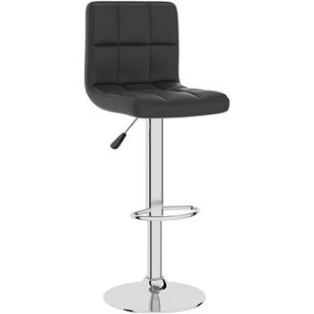 Barová stolička černá umělá kůže, 334220 (334220)