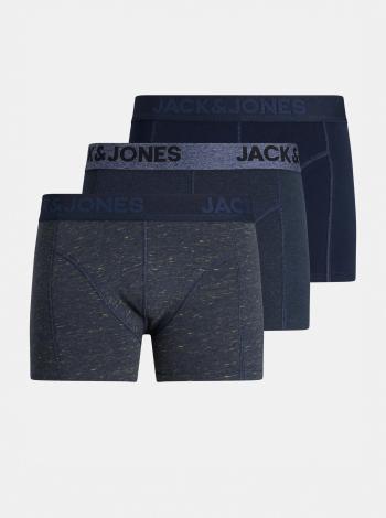 Sada tří tmavě modrých boxerek Jack & Jones James