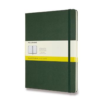 Zápisník Moleskine VÝBĚR BAREV - tvrdé desky - XL, čtverečkovaný 1331/11193 - Zápisník Moleskine - tvrdé desky tm. zelený
