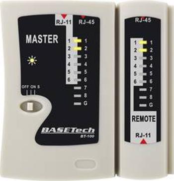 Kabelová zkoušečka Basetech BT-100 pro zástrčky RJ-45 a RJ-11