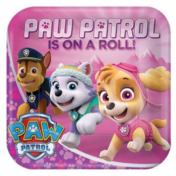 Amscan Talíře Tlapková hlídka (Paw Patrol) růžové 8 ks