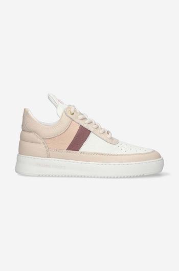 Kožené sneakers boty Filling Pieces Low Top Game béžová barva, 10133151888