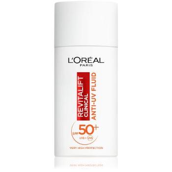 L'Oréal Paris Revitalift Clinical Anti-UV Fluid SPF50+ 50 ml denní pleťový krém pro ženy na dehydratovanou pleť