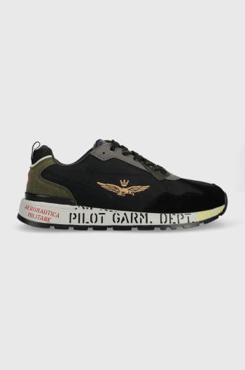 Sneakers boty Aeronautica Militare černá barva