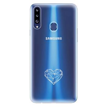 Odolné silikonové pouzdro iSaprio - čiré - Digital Love - Samsung Galaxy A20s