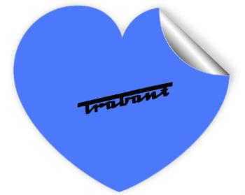 Samolepky srdce - 5 kusů Trabant