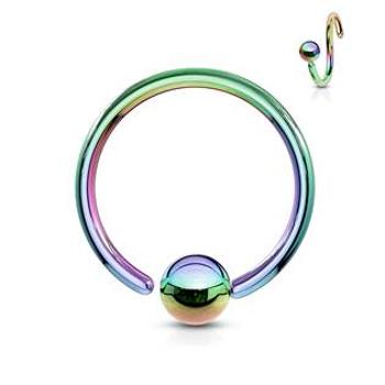 Šperky4U Piercing - kruh duhový - K1002W-12103