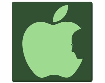 Magnet čtverec plast Apple Jobs