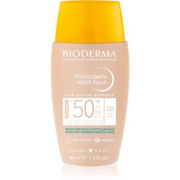 Bioderma Photoderm Nude Touch minerální opalovací fluid na obličej SPF 50+ odstín Very light 40 ml