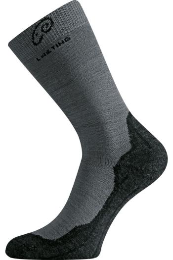 Lasting WHI 809 šedé vlněné ponožky Velikost: (46-49) XL ponožky