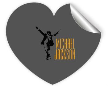 Samolepky srdce - 5 kusů Michael Jackson