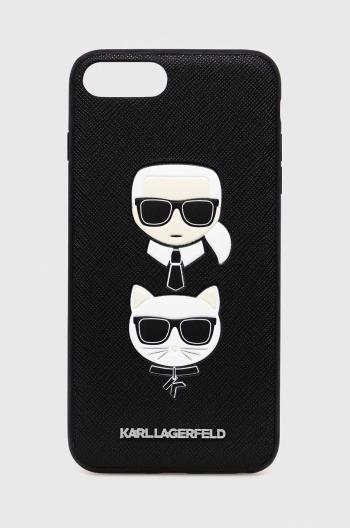 Obal na telefon Karl Lagerfeld iPhone 7 Plus / 8 Plus černá barva