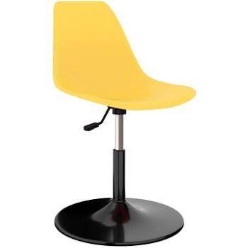 Otočné jídelní židle 4 ks žluté PP (324188)