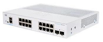 Cisco switch CBS350-16T-E-2G-EU (16xGbE, 2xSFP, fanless)