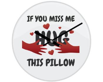 Hodiny skleněné Hug this pillow