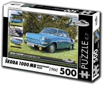 RETRO-AUTA Puzzle č. 7 Škoda 1000 MB (1966) 500 dílků