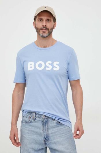 Bavlněné tričko BOSS CASUAL s potiskem, 50481923