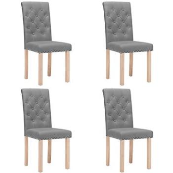 Jídelní židle 4 ks světle šedé textil, 336856 (336856)
