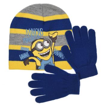 Chlapecká čepice a rukavice MIMONI modrá Velikost: 54 cm