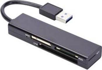 Externí čtečka paměťových karet ednet 85240, USB 3.2 Gen 1 (USB 3.0), černá