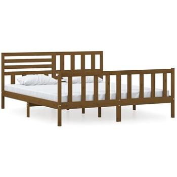 Rám postele medově hnědý masivní dřevo 180×200 cm Super King, 3101171 (3101171)