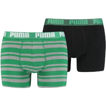 Puma HERITAGE STRIPE BOXER 2P Pánské boxerky, zelená, velikost