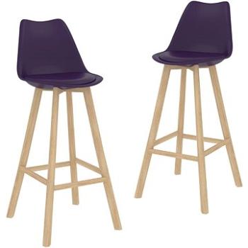 Barové židle 2 ks tmavě fialové umělá kůže, 289172 (289172)