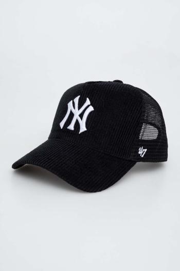 Kšiltovka 47brand MLB New York Yankees černá barva, s aplikací