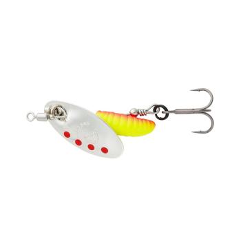 Savage Gear Třpytka Grub Spinners Silver Red Yellow - 5,8g