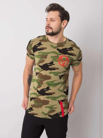 KHAKI PÁNSKÉ CAMO TRIČKO MH-TS-2086.70-KHAKI Velikost: S