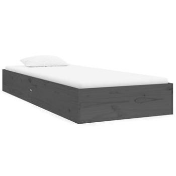 Rám postele šedý masivní dřevo 90 × 190 cm Single, 820069 (820069)