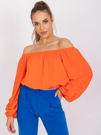 ORANŽOVÁ HALENKA SE SPADLÝMI RAMENY DHJ-BZ-6816.57-ORANGE Velikost: ONE SIZE