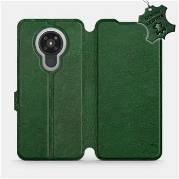 Flip pouzdro na mobil Nokia 5.3 - Zelené - kožené -   Green Leather (5903516260201)
