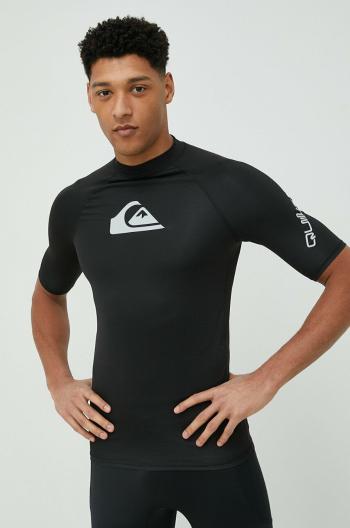 Tričko Quiksilver All Time černá barva, s potiskem, swimmwear
