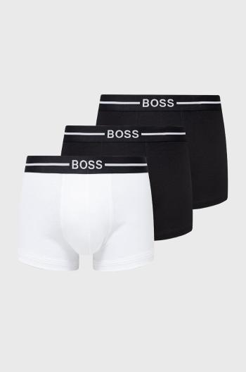 Boxerky Boss (3-pack) pánské, černá barva