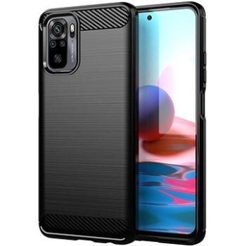 Carbon Case Flexible silikonový kryt na Xiaomi Redmi Note 10 / Redmi Note 10S, černý (HUR33514)